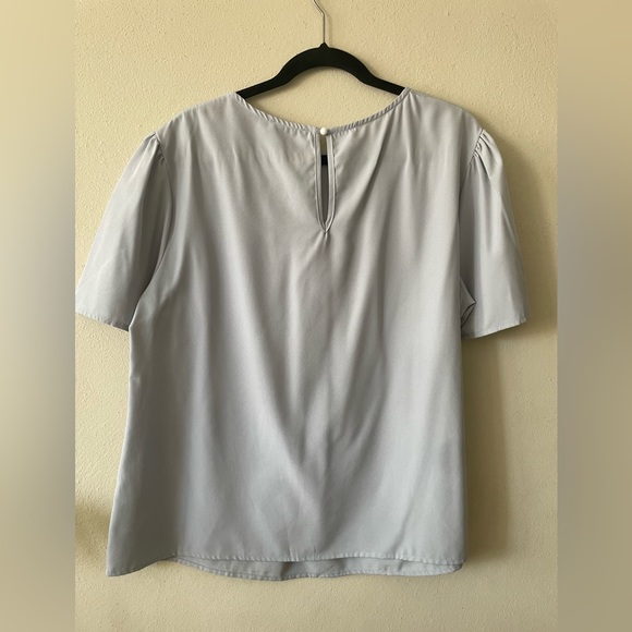 Plus Ruched Keyhole Back Blouse - Shein - Picture 3 of 5